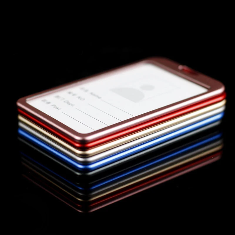 

Credit Card Holder Wallet Aluminium Alloy Employee Name ID Card Cover Metal Work Identity Badge ID Business Case