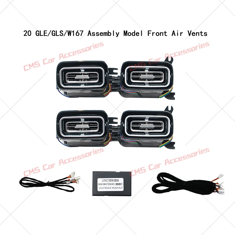 

Для Mercedes-Benz 20 GLE/GLS/W167 передние 64 цвета светодиодные вентиляционные отверстия, новый сорт, 6 В, розетка для кондиционера W167, окружающее освещение