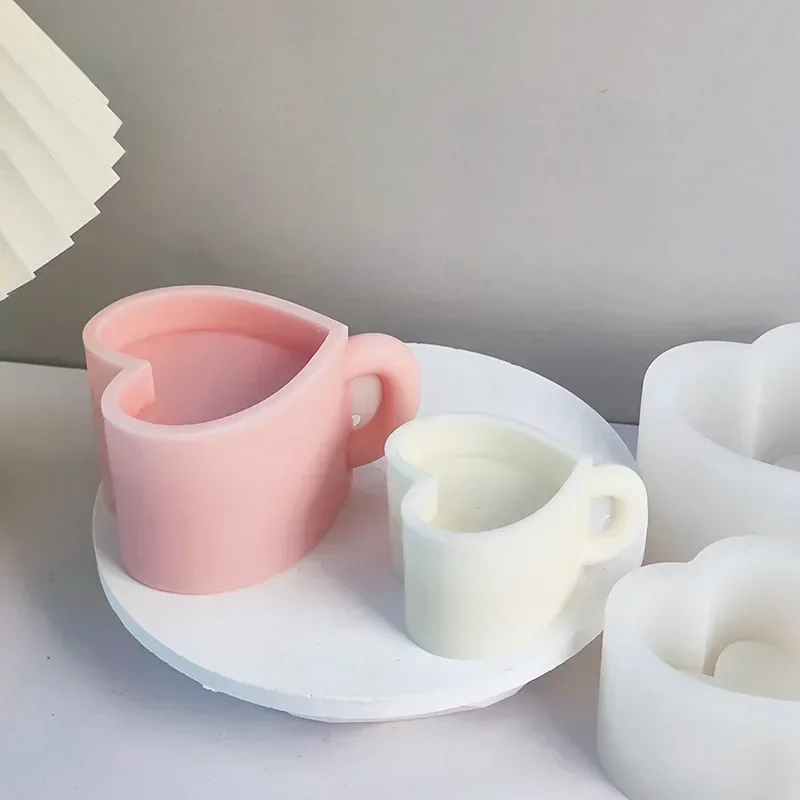 Большая Силиконовая Форма сделай Сам Кофейная Кружка В Форме Сердца Свечи Для