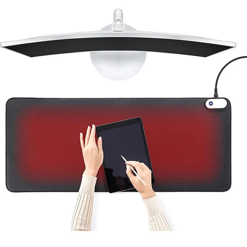 

HOT Smart Heated Electric Table Mat Warm Mouse Pad Electric Heating Large Mousepad 80x33CM Desktop Anti-slip Waterproof Padding