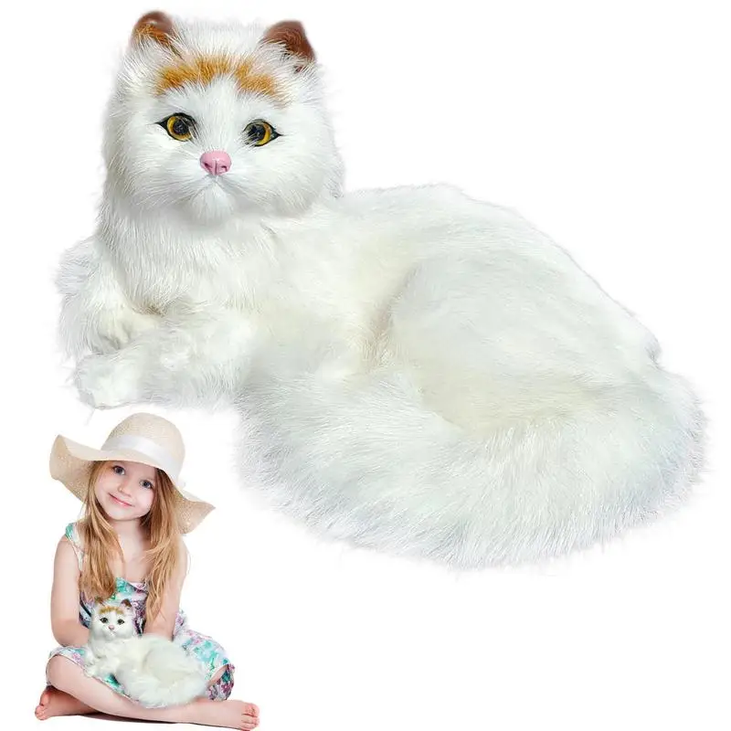 

Realistic Stuffed Cat Stuffed Animals Cats That Look Real Adorable Handmade Cat Toy For Home Decoration Photography Props