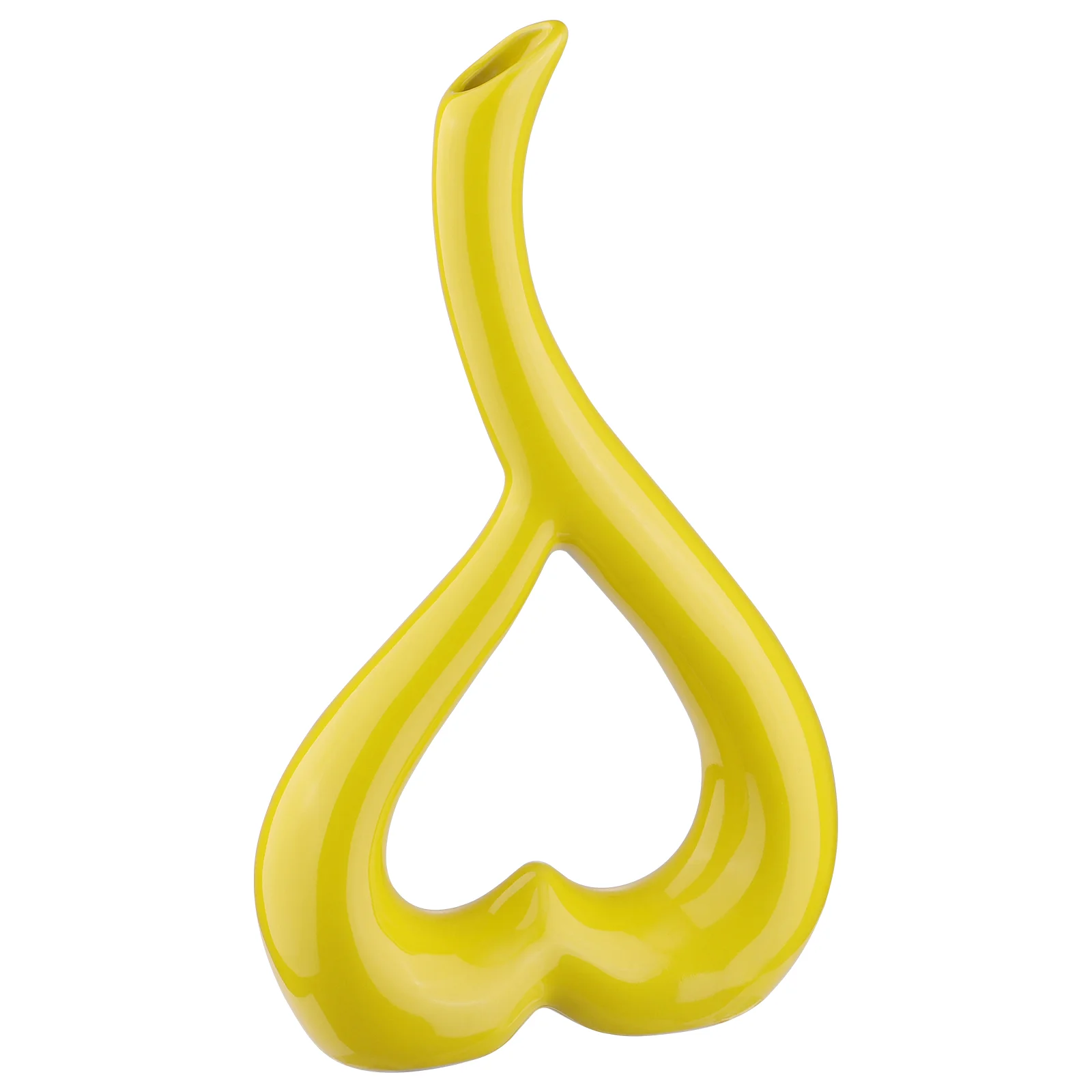 

Flower Vase Decor Ceramicroom Heart Shaped Receptacle Home Living Ornaments Valentines Day Vases Holder Container Table