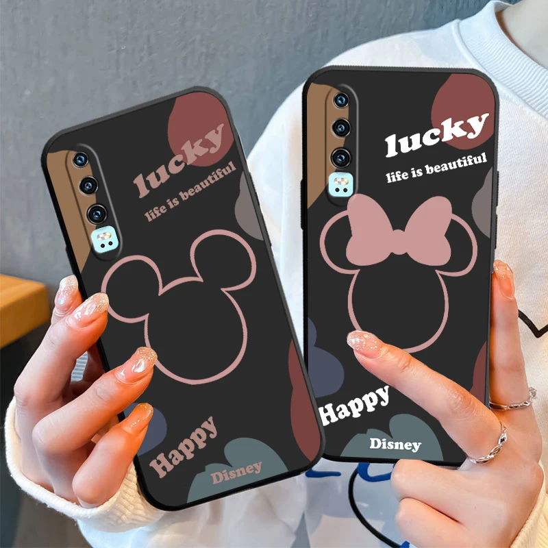 

Disney Mickey minnie logo Phone Case For Huawei P50 P40 P30 P20 Lite 5G Nova Plus 9 SE Pro 5T Y9S Y9 Prime Y6 Balck TPU