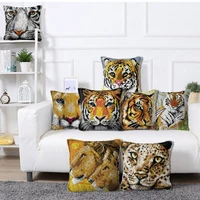 Tiger lion Carpet Embroidery Latch Hook Kit Foamiran Scenery Undefined Latch Hook Rug Button Pad Package Smyrna Package Carpet