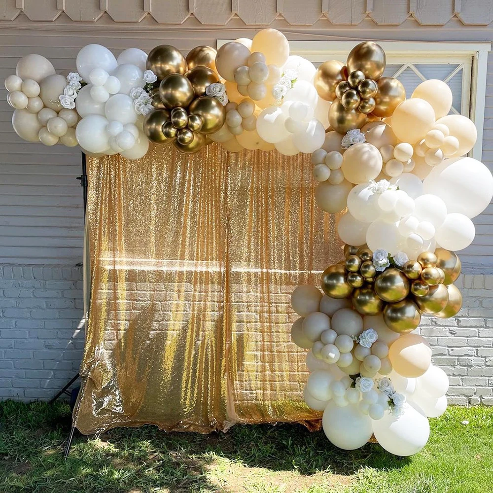 

172 шт., белые и золотые блестящие украшения для свадьбы