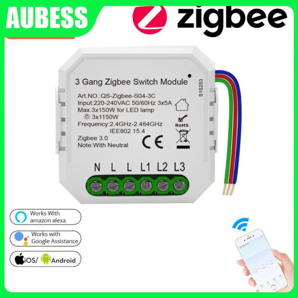

Portable Smart Switch 3 Gang App Control Wireless Control Module Relay Timers Voice Control Tuya Switch