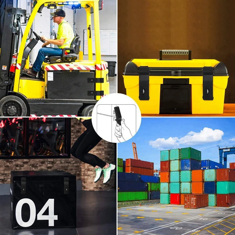 4х Гибкая мягкая черная резиновая защелка для охладителя лодочного отсека