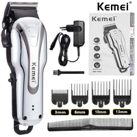 kemei 100 240v rechargeable hair clipper professional grooming machine mens hair trimmer for bald head hair remover km 1992