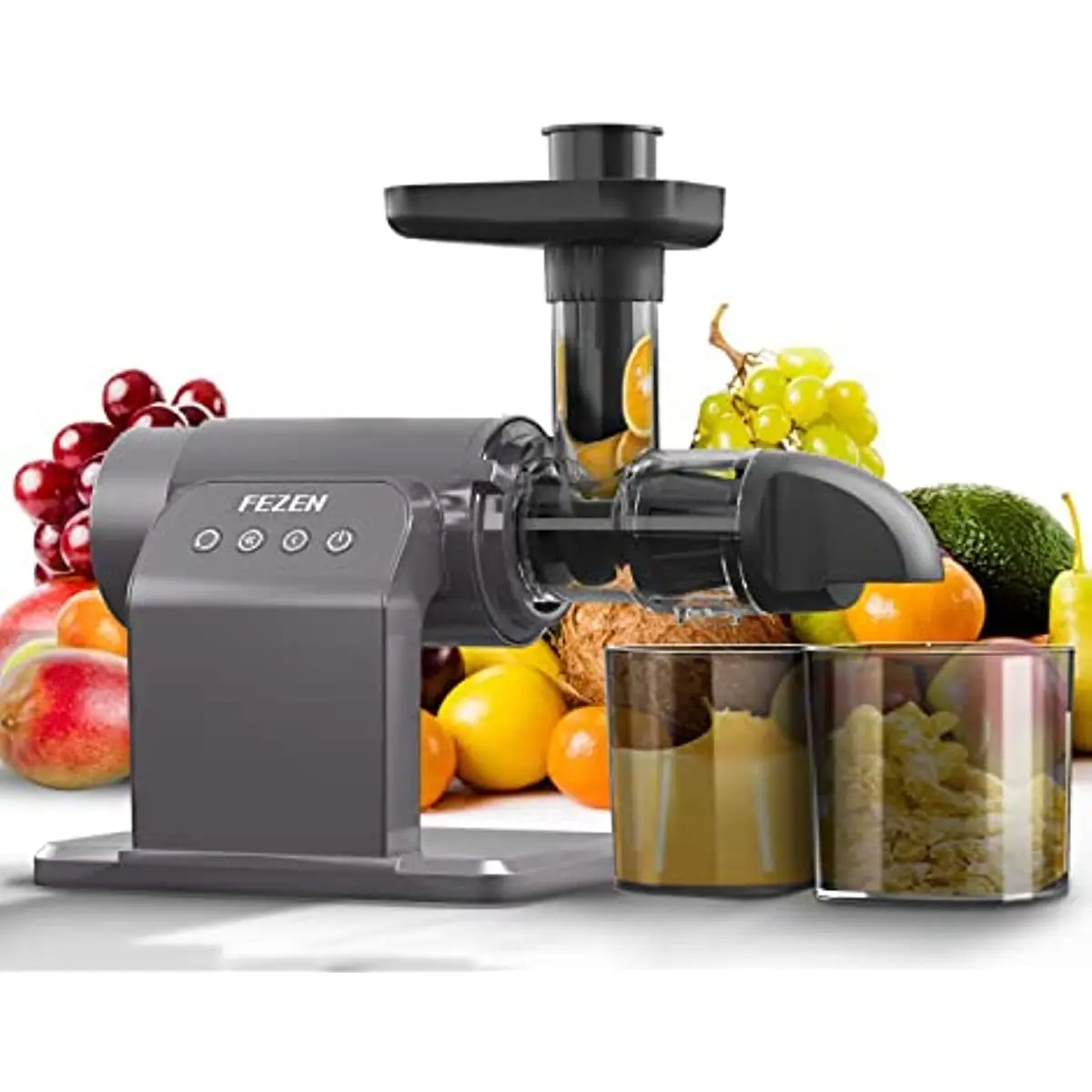 

Соковыжималка холодного отжима с двумя скоростными режимами, бесшумный двигатель/функция обратного хода, высокая выработка сока, медленная соковыжималка, легко моется