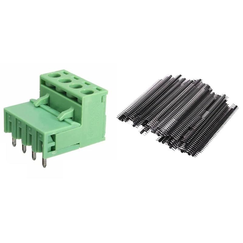 

JFBL Горячие 10 шт. 2EDG 4Pin 5,08 мм Шаг Штекерный винтовой клеммный блок коннектор и 100 шт. штекерных контактов