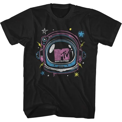 MTV Beach Island Flamingo Logo Vintage Graphic T-Shirt M-T-V Sunset Shape Boombox Checker Design Tee Top Man on The Moon Outfits