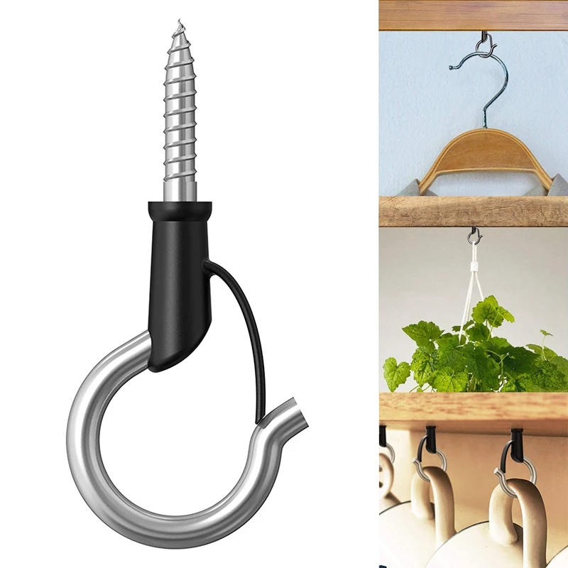 

Крючок-вешалка из нержавеющей стали 304, крючки-Вешалки для рождественских и домашних светильников с винтом