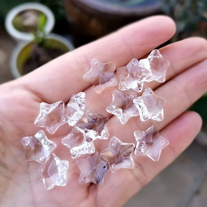 14 мм хрустальные бусины со звездами 2 отверстия стеклянные аксессуары Ловец