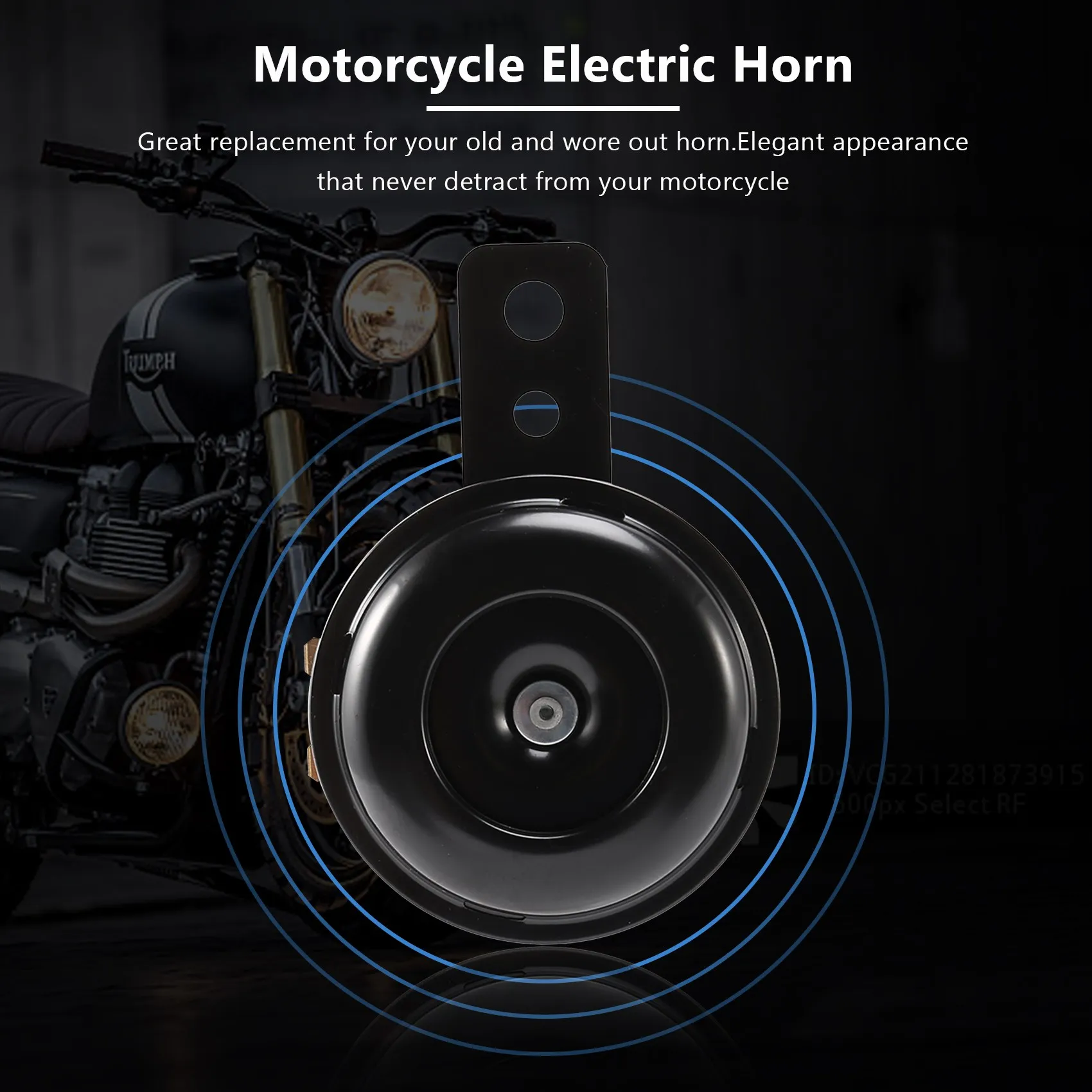 

6V Black Mount Electric Horn for Car Motorcycle Truck Vehicle