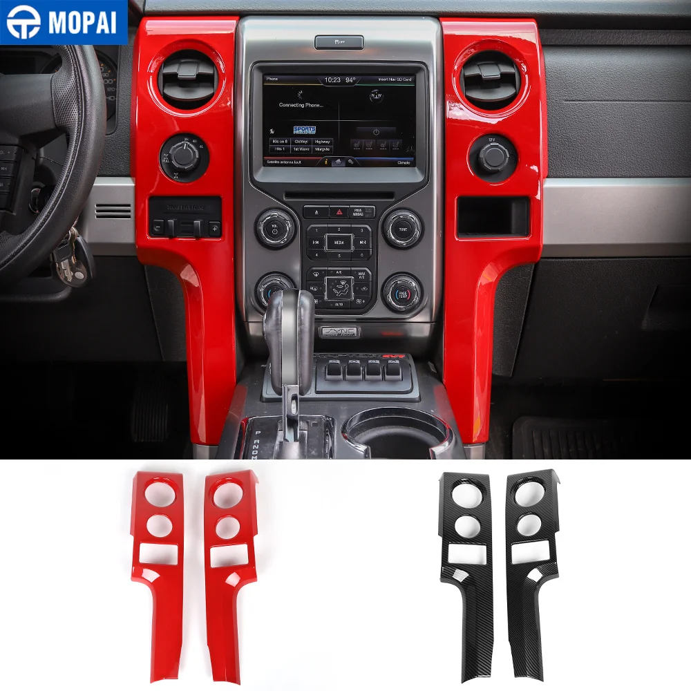 

MOPAI for Ford F150 Raptor 2009-2014 ABS Car Center Console Navigation Panel Decoration Cover for Ford F150 Raptor 2009-2014