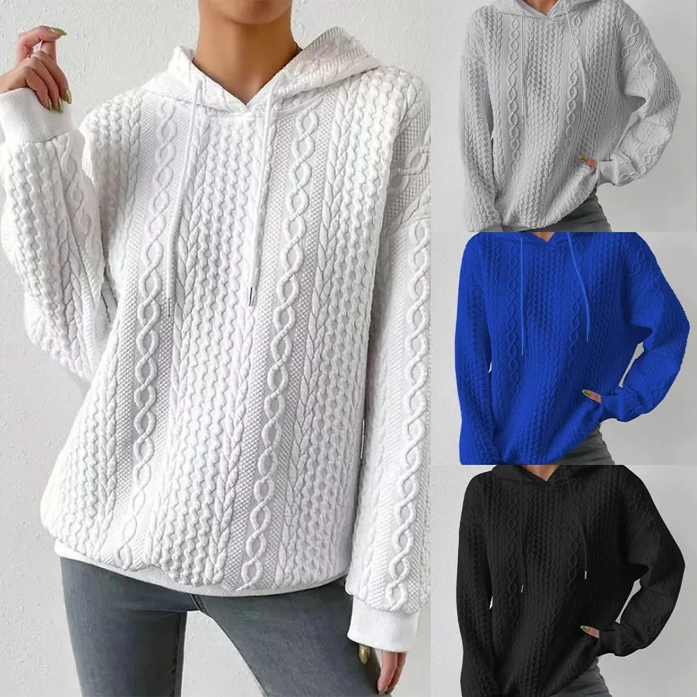 

Модный свитшот, Женский Повседневный пуловер, осенне-зимние толстовки, женские свитшоты, белый джемпер с длинным рукавом