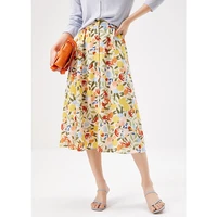 summer 2022 high quality designer faldas mujer moda prairie chic print a line mid calf empire long skirts for women