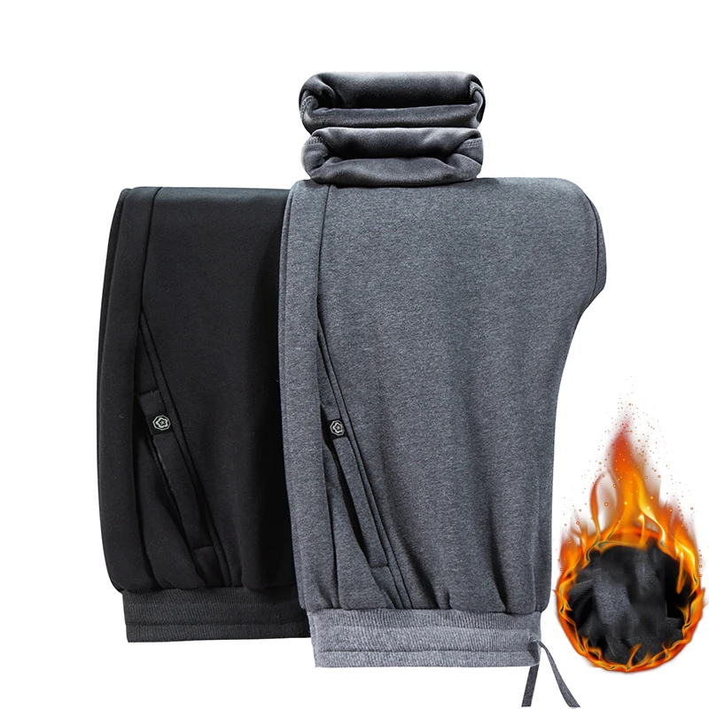 2022 Winter Thick Fleece Men Cotton Pants Outdoor Cargo Pants Men Loose Sports Overalls Pants Big Size Casual Pants Men Trousers