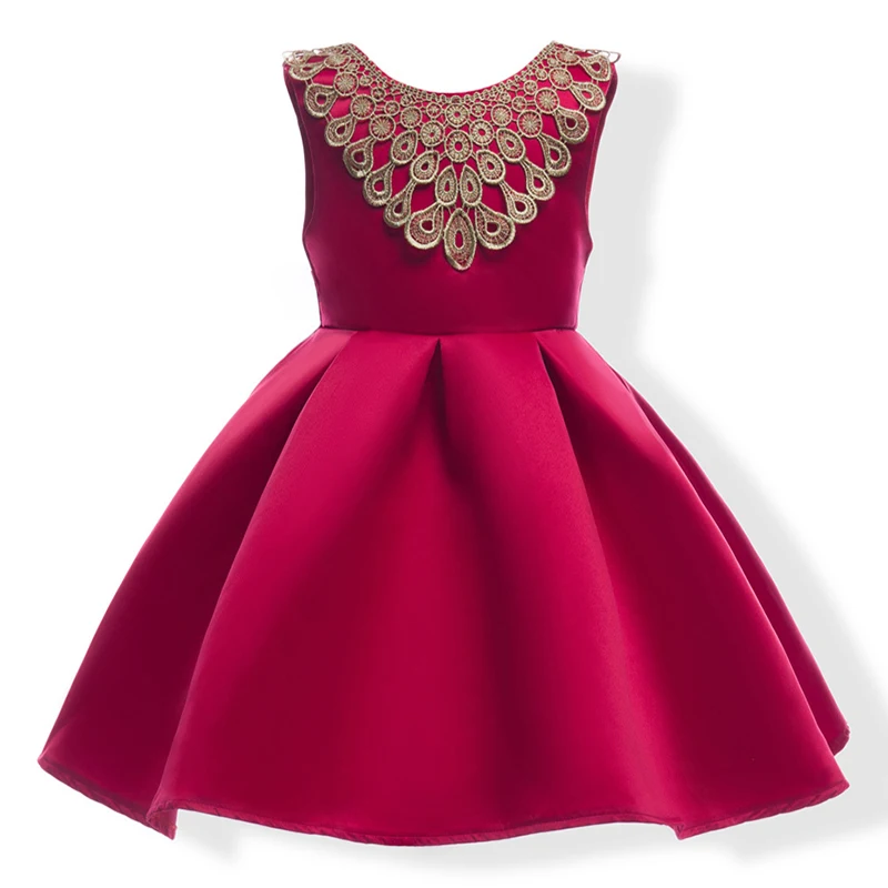 

Kids Girls Dresses Clothes 2022 New European and American Style Princess Dresses Back Bowknot Ball Gown Party Dresses for 3-8 Y