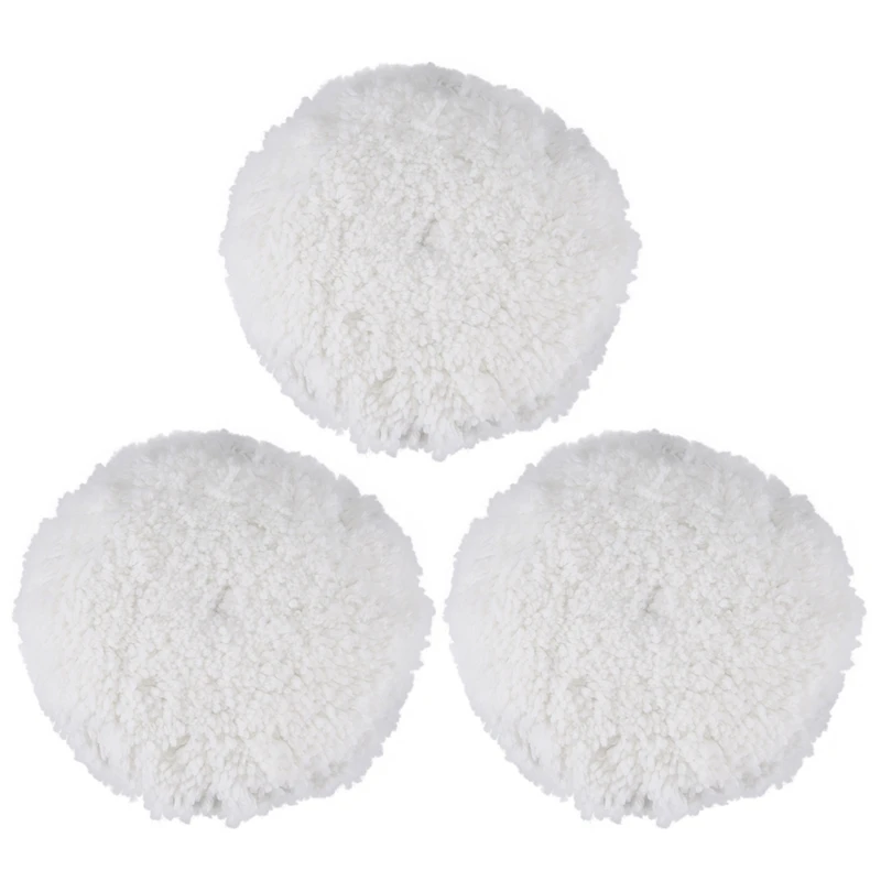 

TOP 3Pcs 7 Inch 180Mm Soft Wool Clean Polishing Buffing Bonnet Pad For Car Auto Polisher