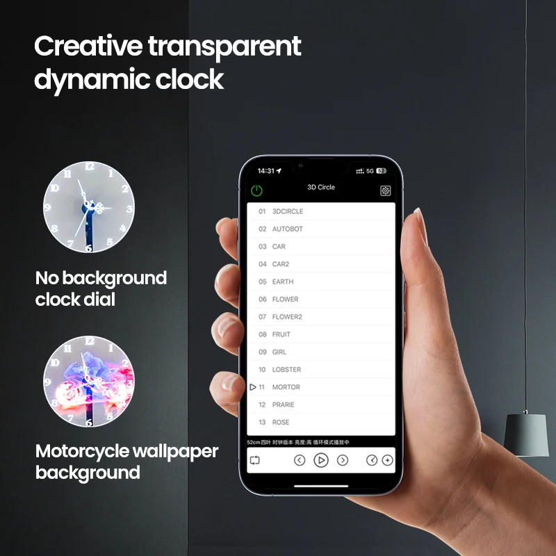 3D-проектор cyberpunk светодиодные цифровые большие настенные часы современный