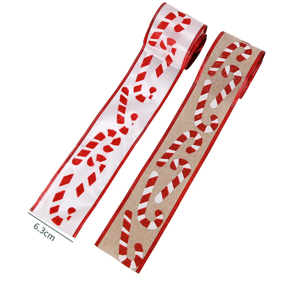 

New 6.3CM Wide Christmas Ribbon Merry Christmas Gift Packaging Ribbon Ornaments Christmas Tree Decoration Ribbon Navidad Natal