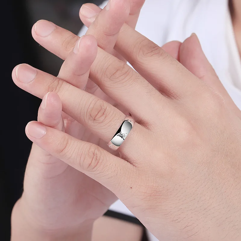 Мужское кольцо из чистого серебра 999 пробы с шестью символами и мантрой