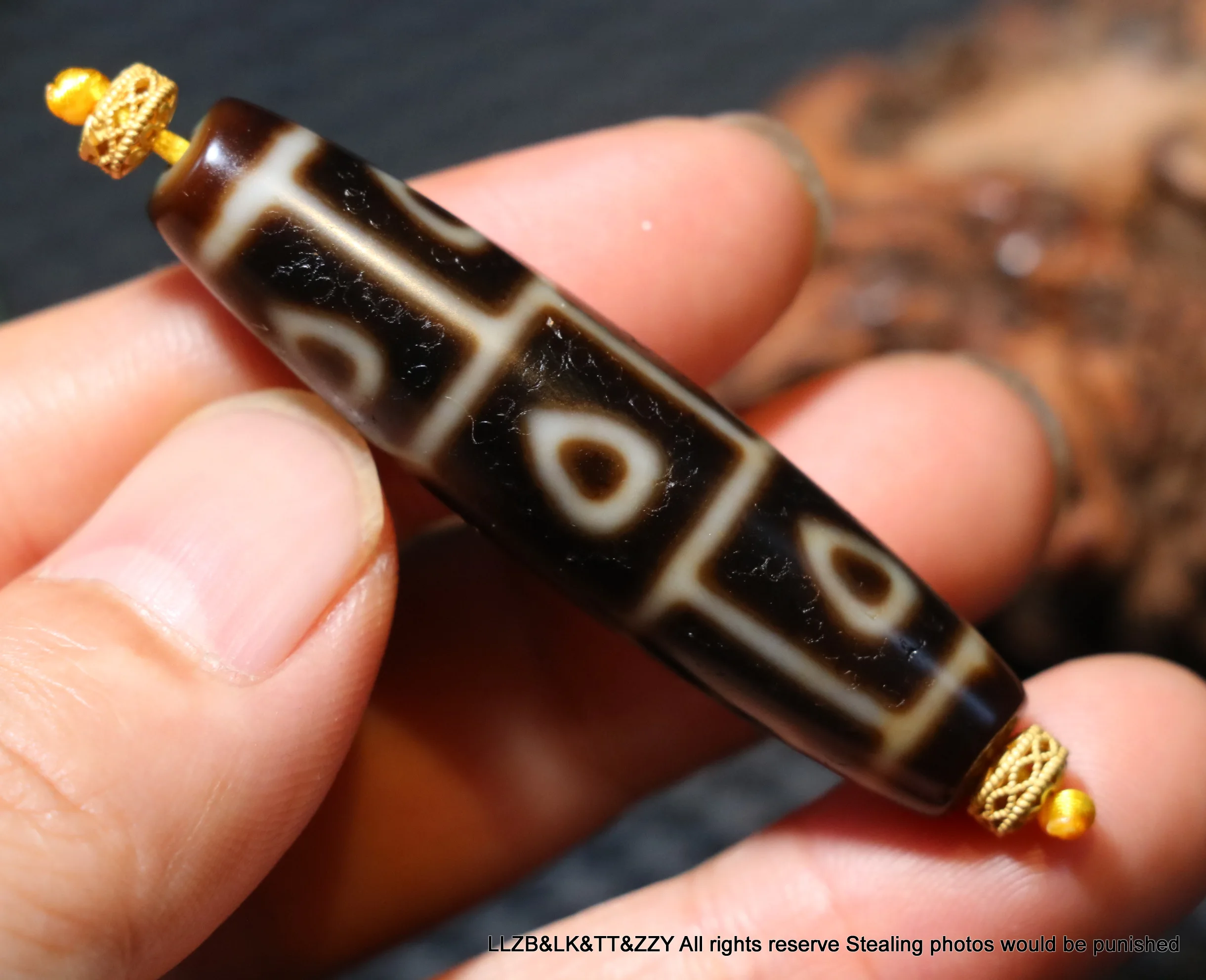 Волшебная энергия Тибетский Старый Агат Топ цвета слоновой кости 9 Будда сердце