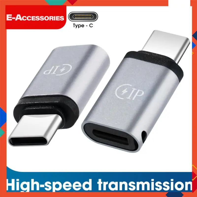 

Aluminum Alloy Data Transfer Mobile Phone Adapter For Iphone Lighting Public Conversion Type-c Parent Adapter Type C Adapter