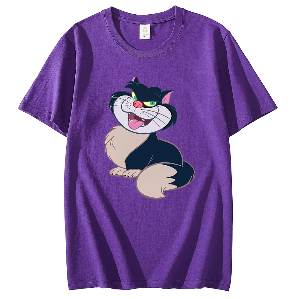 Популярная Футболка с принтом кота Золушки из Диснея мужская и женская футболка