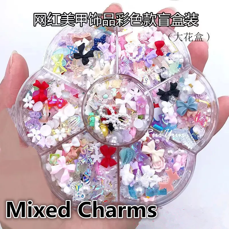 Смешанные искусственные драгоценные камни для ногтей с мультяшным рисунком Bownot