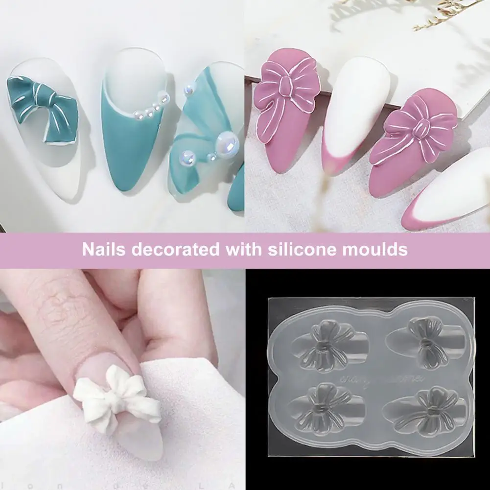 

Good Epoxy Mold Practical Nail Carving Mold Long Lifespan Easy to Release Nails Stamping Stencils Manicure DIY Gadget for Women
