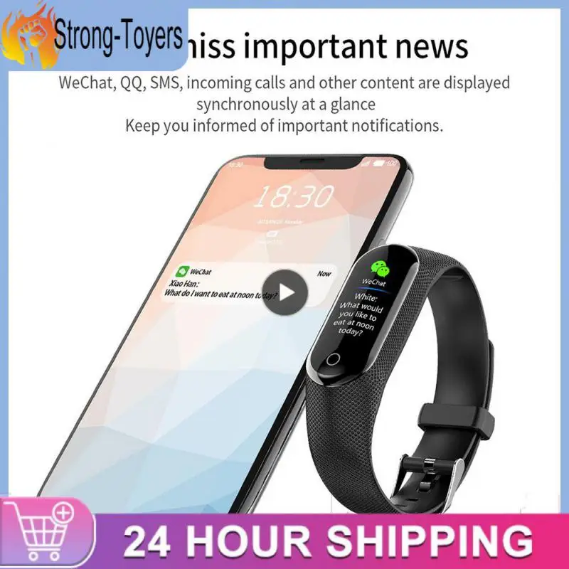

Heart Rate Monitoring Sports Watch 105mah Smart Watch Waterproof Bracelet 0.96 Inch Hd Touch Screen Usb Charge