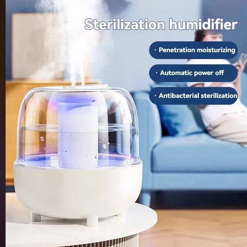 4L Large Capacity Spray Humidifier Night Light Hydrating and Quiet Operation Triple Filter Water Can Add Essential Oil