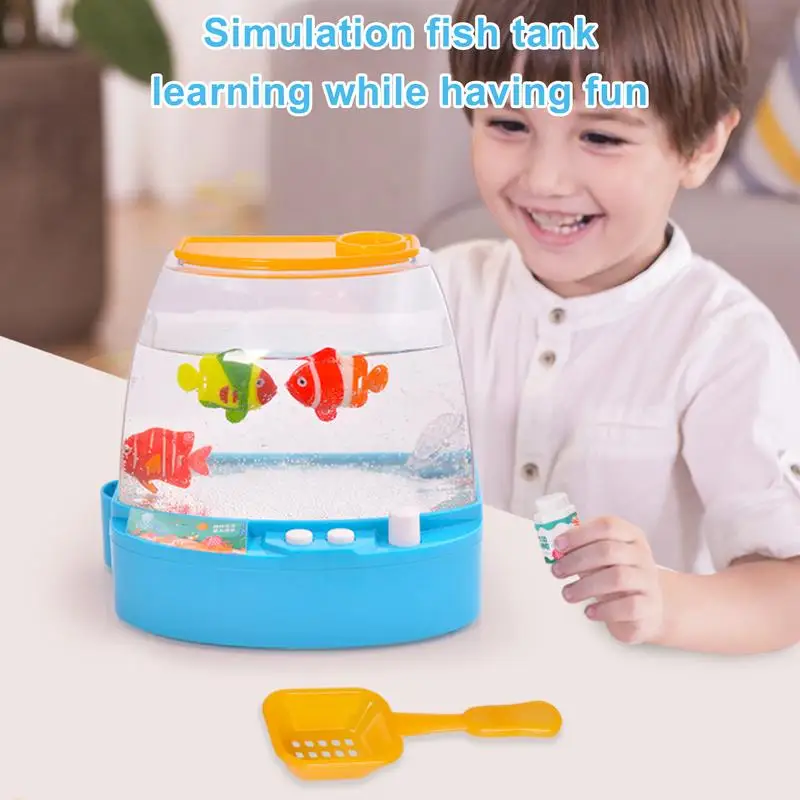 

Simulation Electric Fish Tank Toys Interactive Feeding Experience Aquarium Fishing Play Toys For Children Birthday Xmas Gift