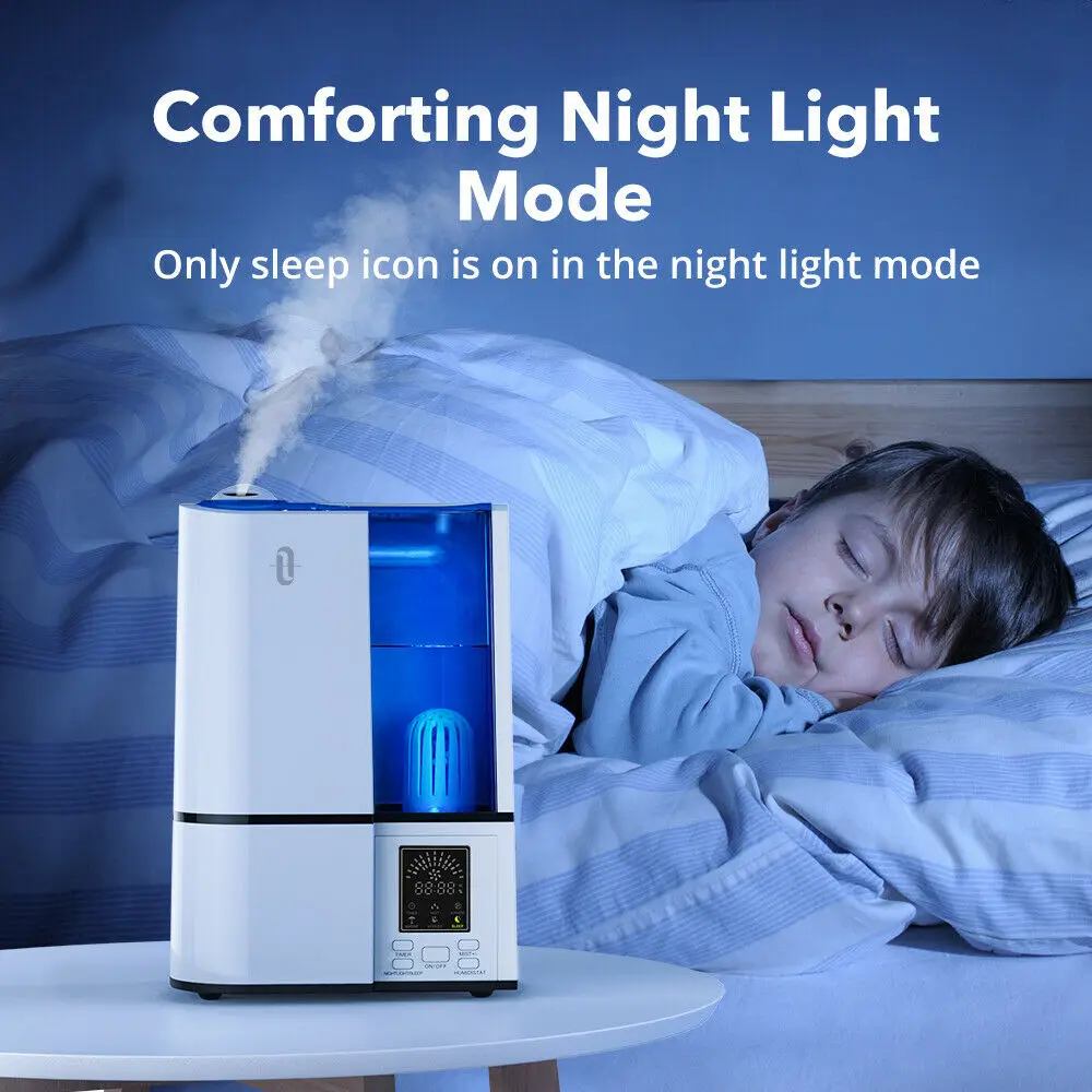 TaoTronics 120V Mist Humidifier TT-AH001 4L Quiet Ultrasonic Cool Desk Air with Three Modes 360° Nozzle Auto Shut-Off | Бытовая