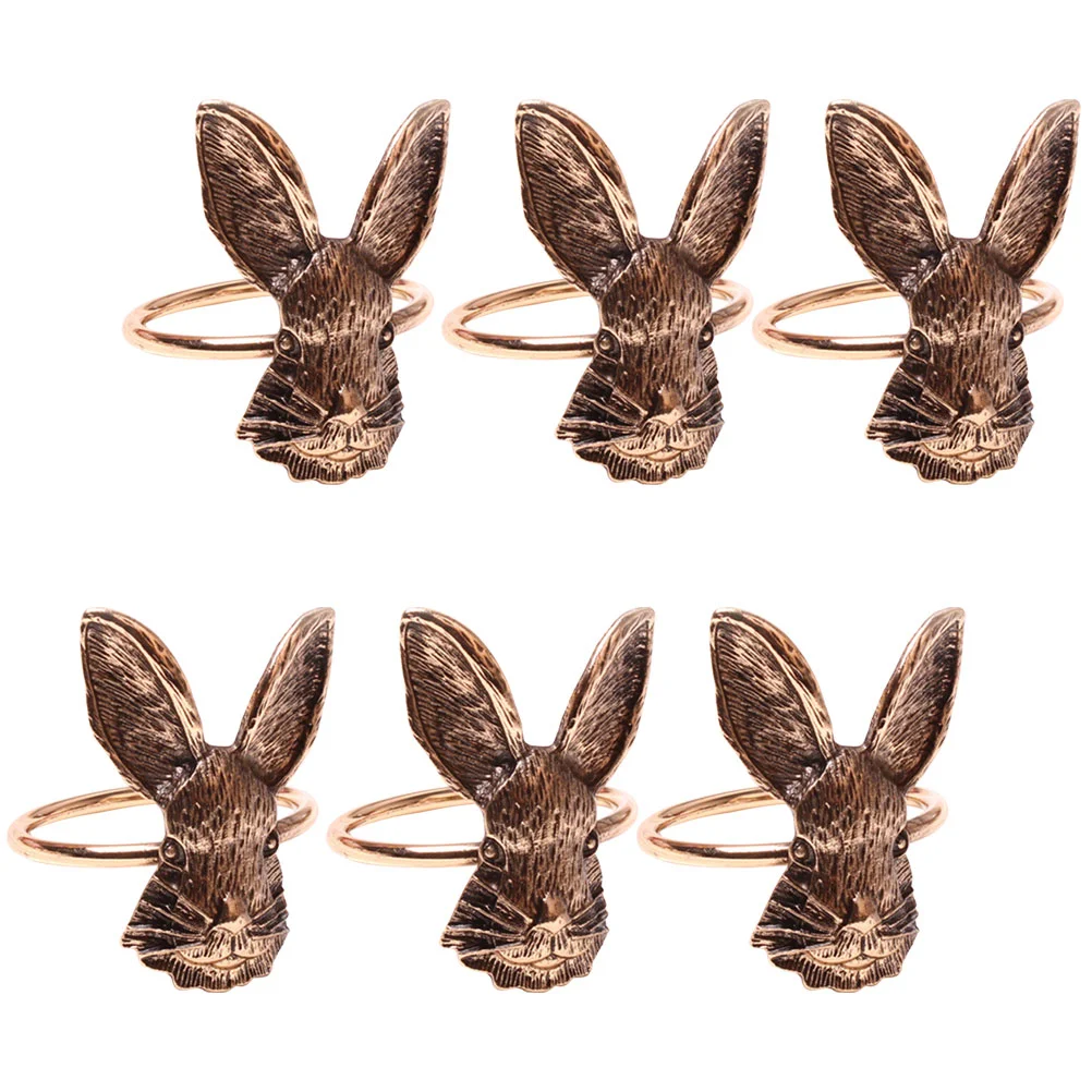 

Napkin Ring Holder Rings Holders Serviette Buckles Bunny Table Rabbit Napkins Year Thanksgiving Decorative Bands Dinner Metal