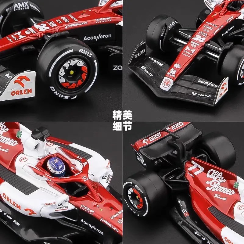 1:43 Bburago Alfa Romeo F1 C42 C43 Модель гоночного автомобиля из сплава с шлемом и пылезащитным чехлом Коллекция игрушек на заказ Подарок на день рождения (art.: 3920cd126808e) - 3920cd126808e