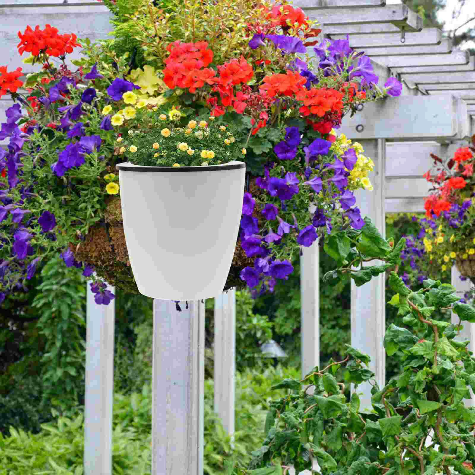 

7pcs Round Self Watering Planter Succulent Plant Pot Hanging Plant Container