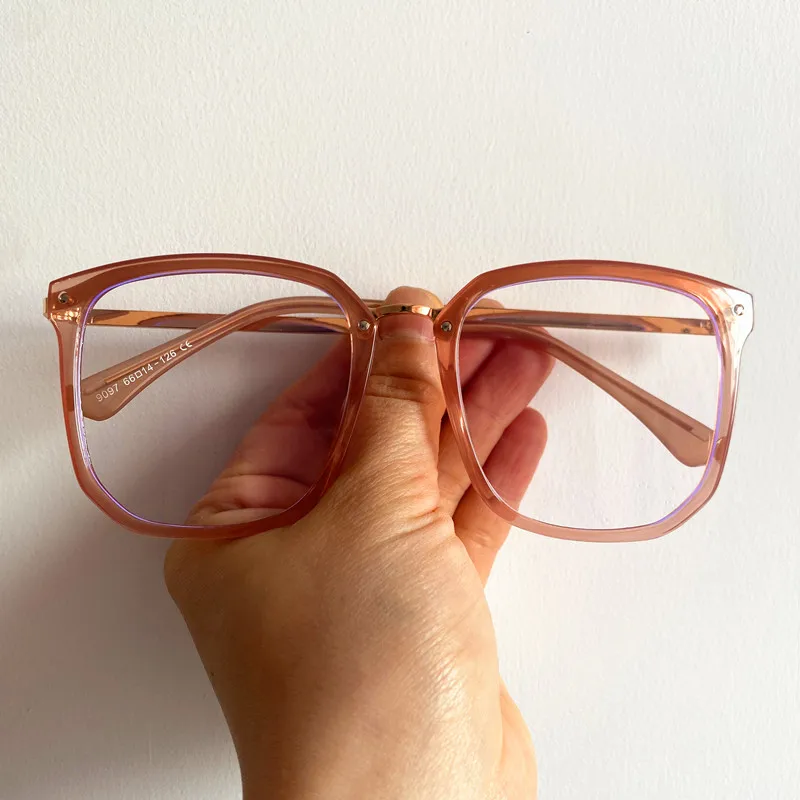 Модные очки с защитой от синего света женские оптические цвета шампанского