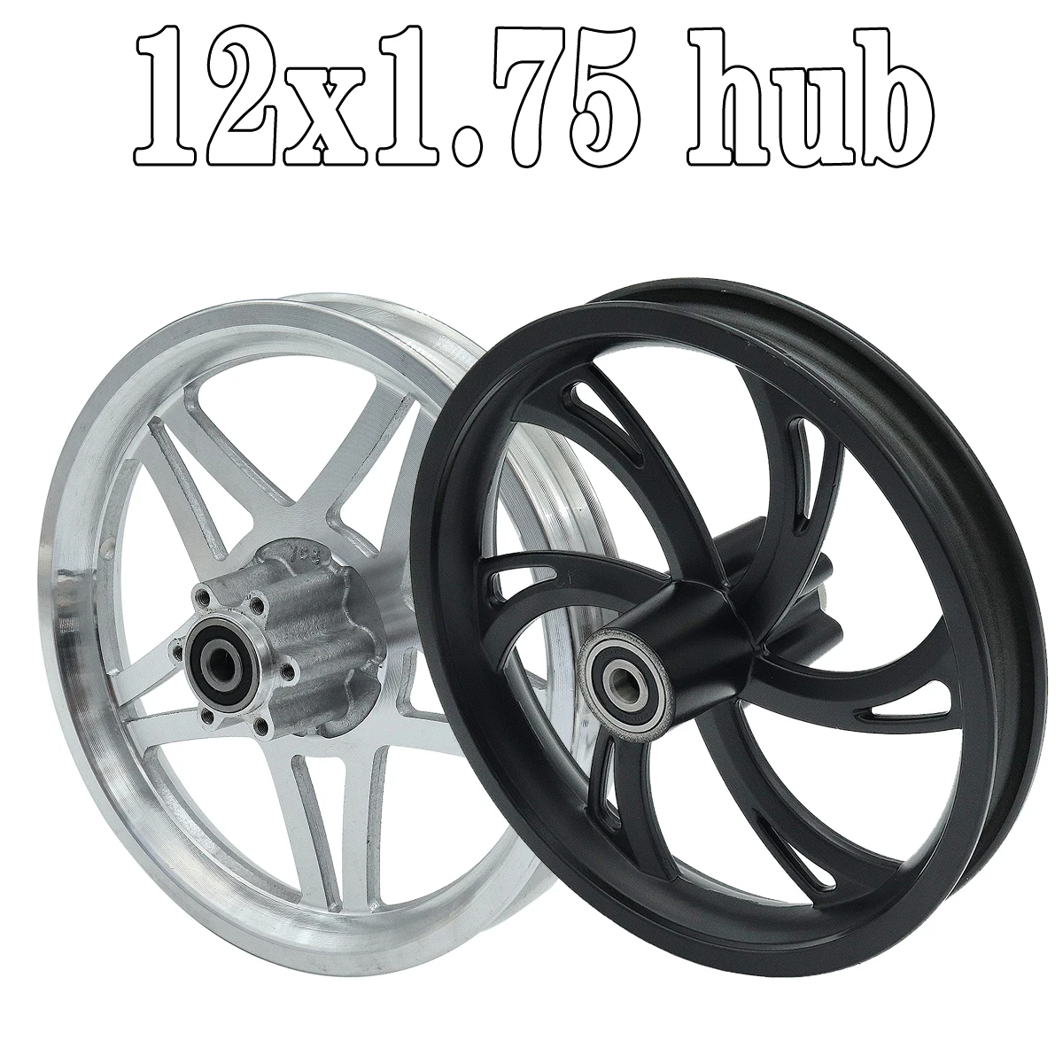 

Alloy Rims 12x1.75 Wheel Hub Use for 12 1/2 X 2 1/4 12 1/2x2.75 Tire Inner Tube Fits Gas Electric Scooters