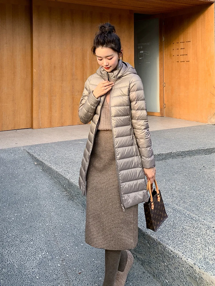 New Women Down Jacket Casual Style Autumn Winter Long Coats And Parkas Female Outwear