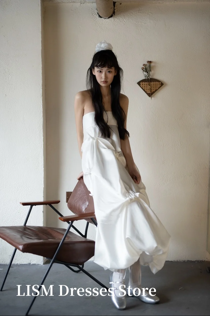 LISM Sweet Korea Свадебное платье атласное без бретелек