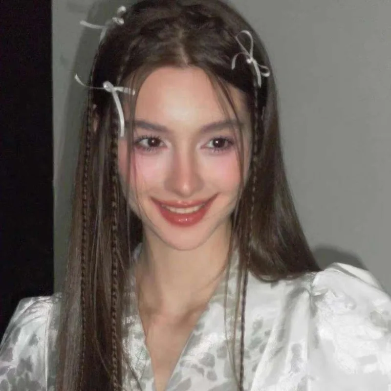 Зажим для волос с тонкой лентой и бантом в Корейском стиле девушек милые заколки