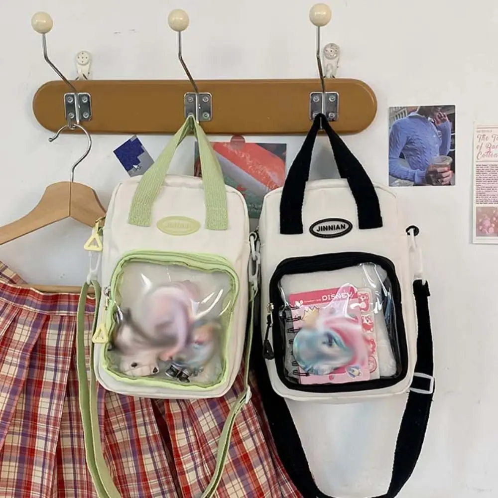 Молния контрастного цвета Itabag из искусственной кожи хлопок прозрачные сумки для