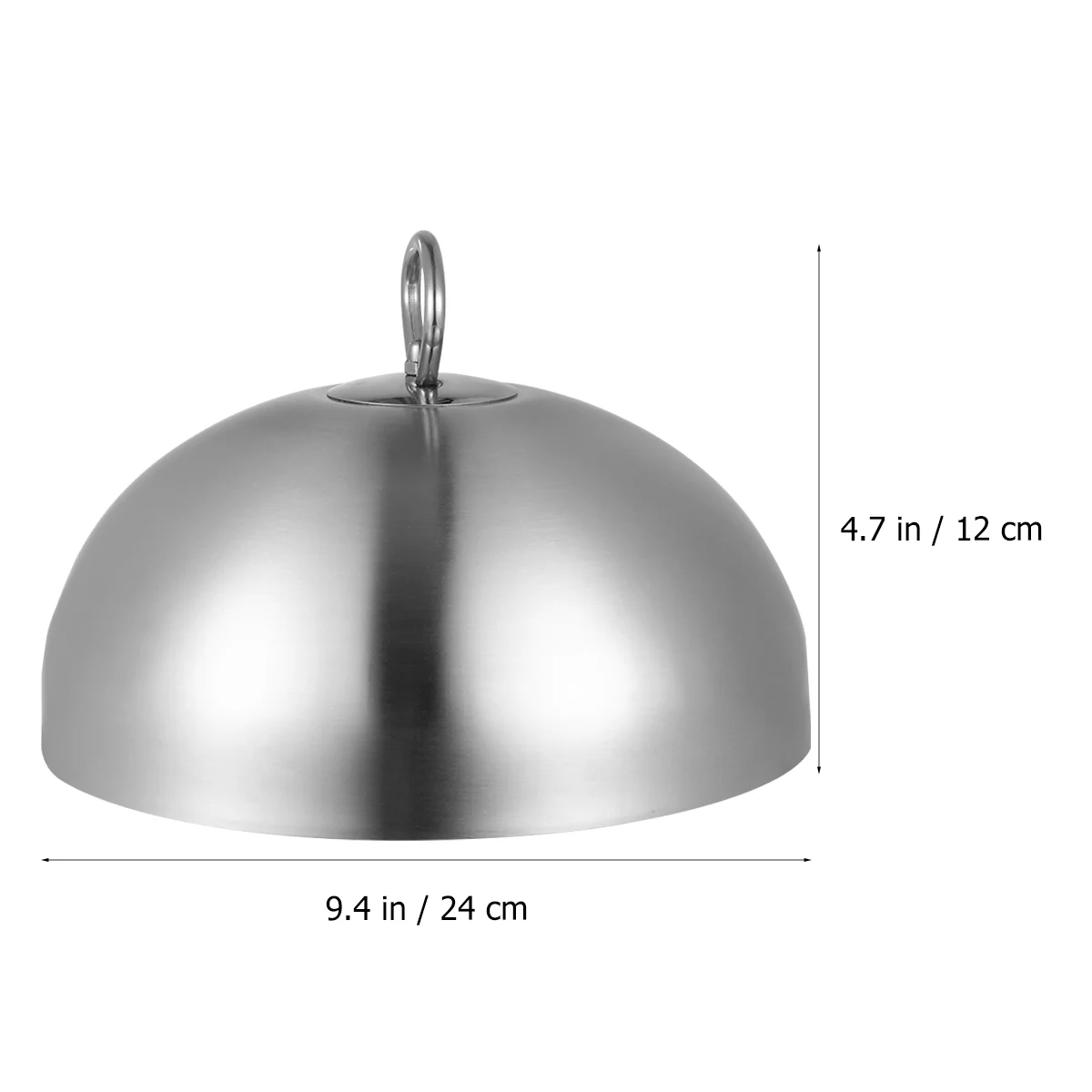 

Steak Dome Cover Stainless Steel Covers Dish Lid Anti Oil Splashing Cheese Melting Dome Cover Griddle Grill Accessories ( 24cm )
