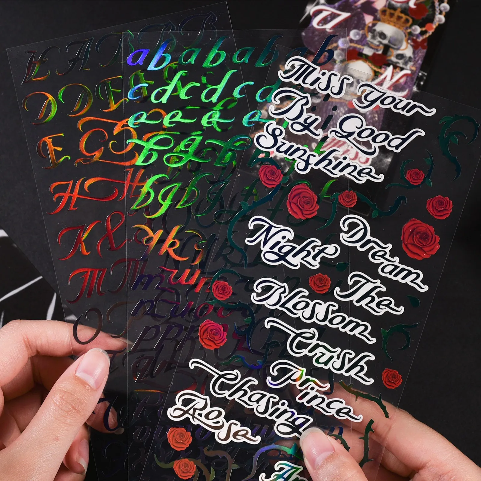 

3 шт./компл. Лазерная Роза, наклейка для журнала s, Декор, скрапбукинг, материал «сделай сам», украшение, искусственная наклейка, канцелярские ...