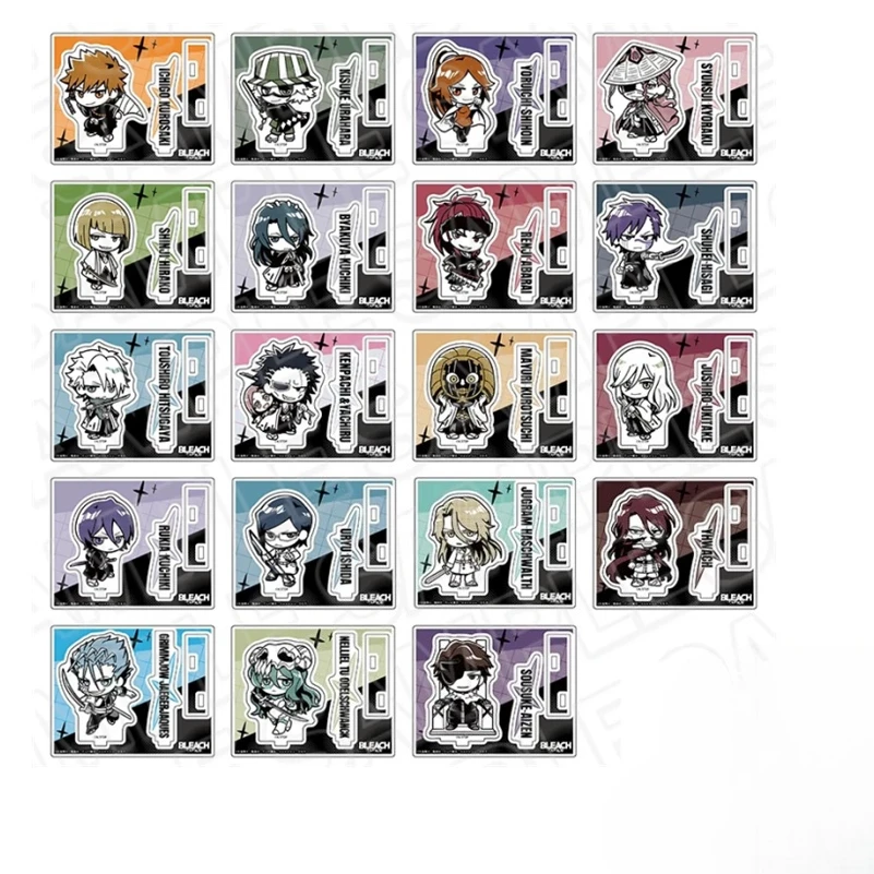 Фото Игра Kurosaki Ichigo Aizen Sousuke Grimmjow Kuchiki Rukia Urahara Kisuke акриловая кукла-подставка аниме фигурка модель косплей игрушка в подарок №1