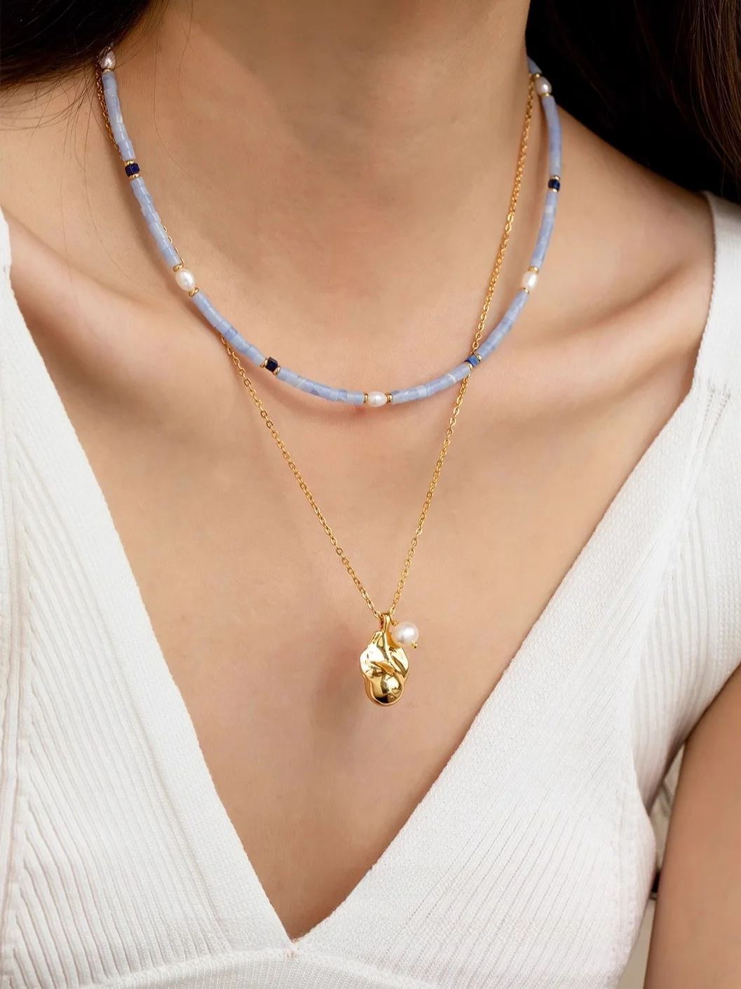 Марокко Ретро модная нерегулярная цепочка для свитера изысканное металлическое