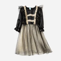 baby kids princess dress fashion patchwork lace dress 2022 spring summer girl ball gown for long sleeve ruffles children clothes